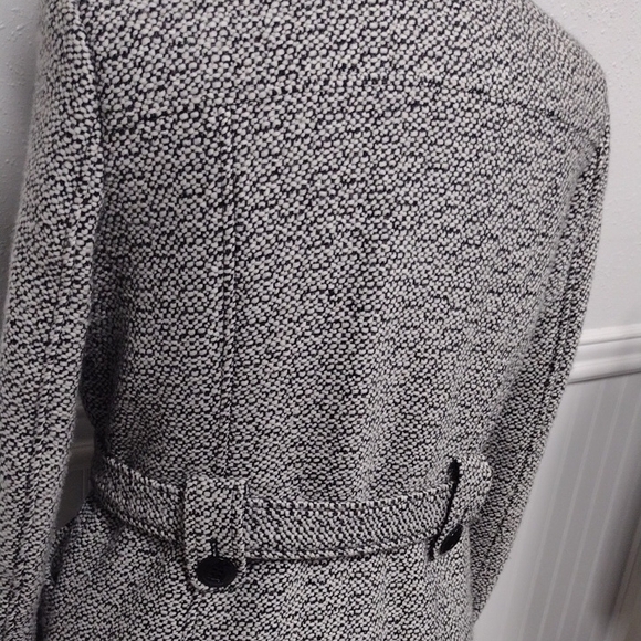 Liz Claiborne Gray Hooded Trench Coat 43%Polyester 39%Wool 6%Rayon - Picture 8 of 16